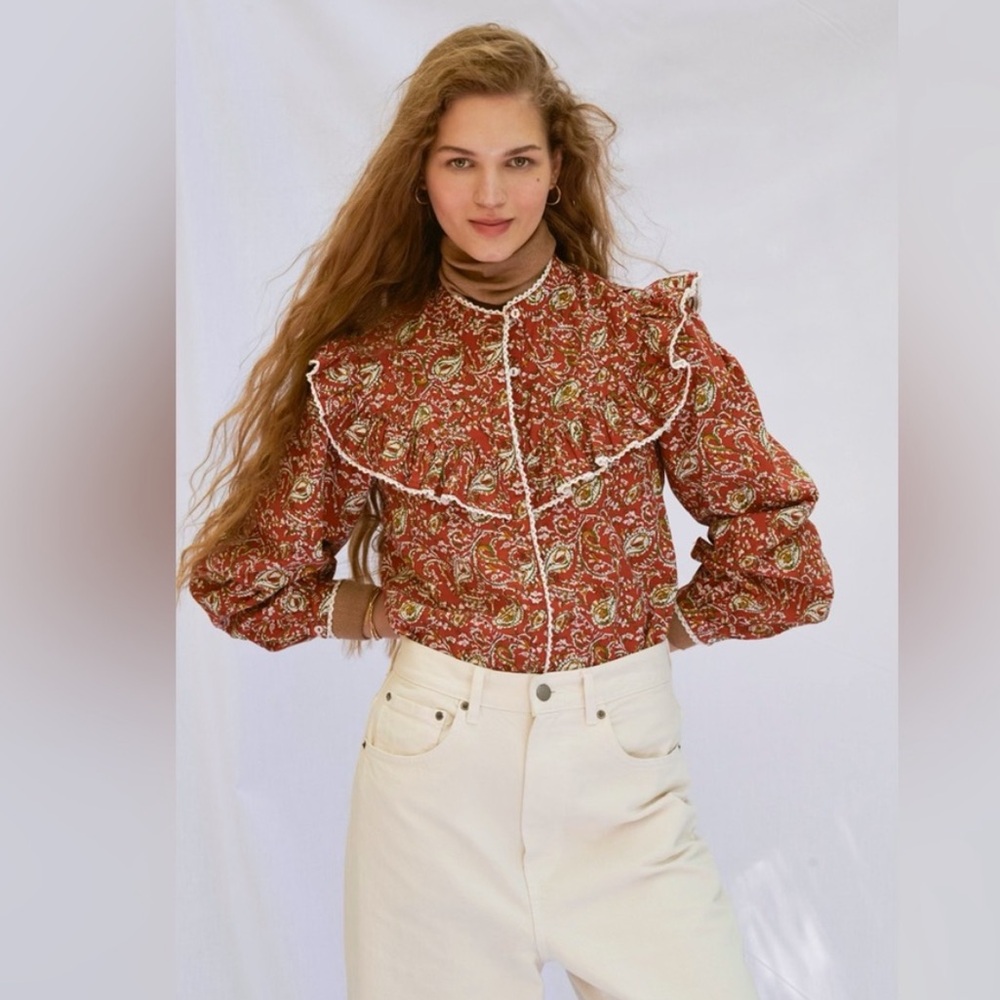NWOT $160 Somner Dorothy Terracota Blouse